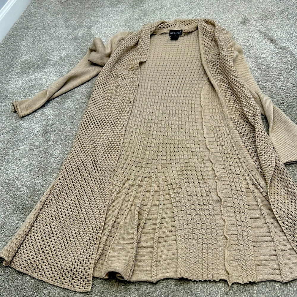 Xs maxi crocheted sweater or duster